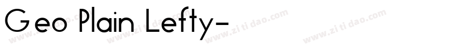 Geo Plain Lefty字体转换